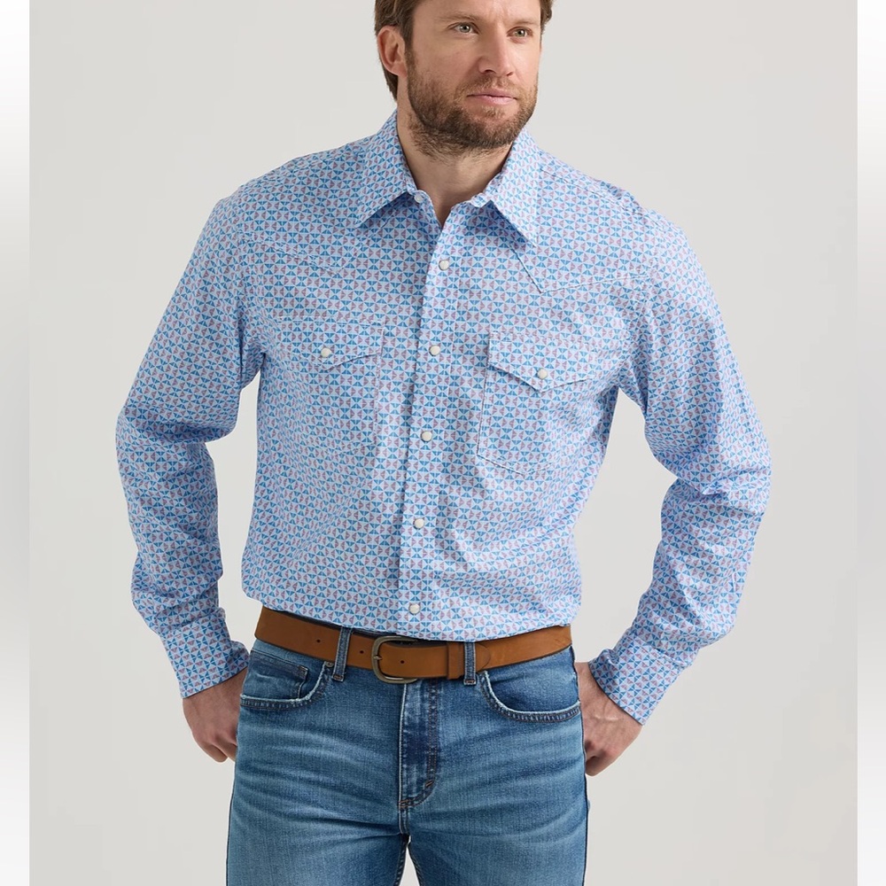 Wrangler 20X Competition Advanced Comfort Pearl Snap Long Sleeve - Large Tall
